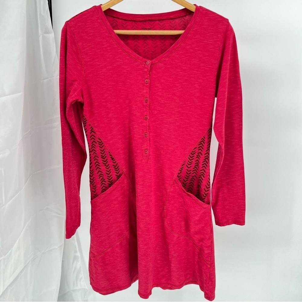 Horny Toad Womens Rooney Dress Size M Organic Cotton Blend Pockets